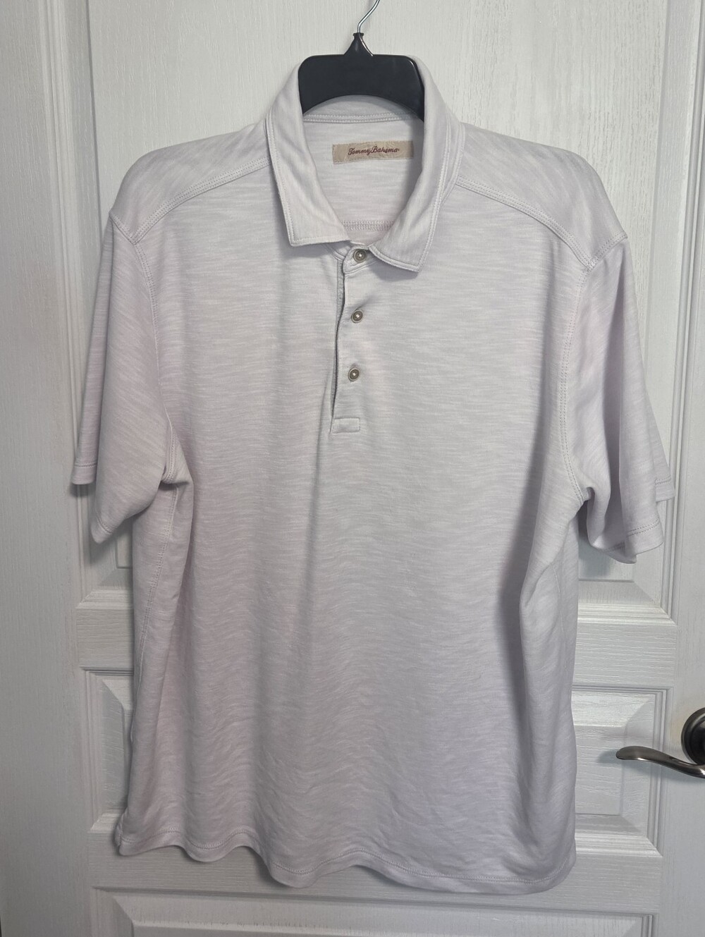 Tommy Bahama Polo Varigated Gray White Heathered Texture Mens XL